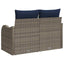 Havemøbelsofa med pude 121 x 62 x 69 cm polyrattan
