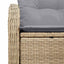 Havemøbelsofa med pude Beige 121 x 62 x 69cm polyrattan