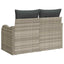 Havemøbelsofa med pude Lysegrå 121 x 62 x 69cm polyrattan