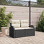 Havemøbelsofa med pude Sort 124 x 62 x 69cm polyrattan
