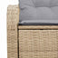 Havemøbelsofa med pude Beige 124 x 62 x 69cm polyrattan