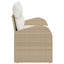 Havemøbelsofa med pude Beige 124 x 62 x 69cm polyrattan