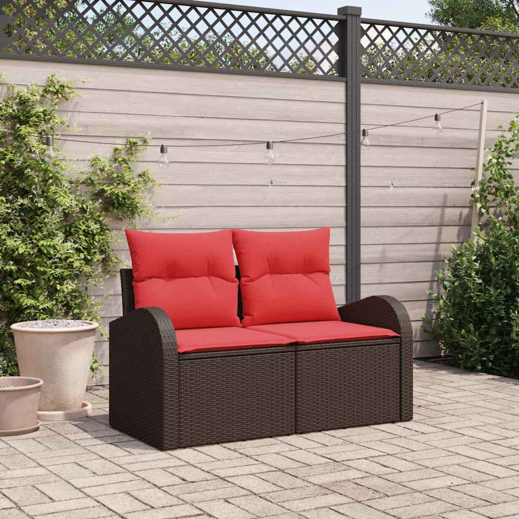 Havemøbelsofa Brun 124 x 62 x 85cm polyrattan