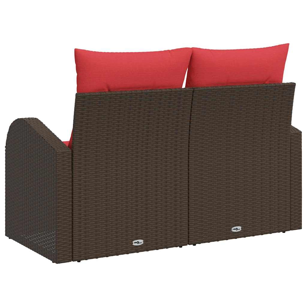 Havemøbelsofa Brun 124 x 62 x 85cm polyrattan