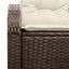 Havemøbelsofa med pude Brun 124 x 62 x 69cm polyrattan