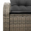 Havemøbelsofa med pude Grå 124 x 62 x 69cm polyrattan