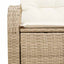 Havemøbelsofa med pude Beige 124 x 62 x 69cm polyrattan