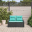 Havemøbelsofa Sort 124 x 62 x 85cm polyrattan