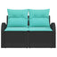Havemøbelsofa Sort 124 x 62 x 85cm polyrattan