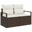 Havemøbelsofa med pude 120 x 62 x 69 cm polyrattan