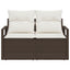 Havemøbelsofa med pude 120 x 62 x 69 cm polyrattan