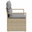 Havemøbelsofa med pude 120 x 62 x 69 cm polyrattan