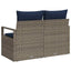 Havemøbelsofa med pude 120 x 62 x 69 cm polyrattan