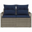 Havemøbelsofa med pude 120 x 62 x 69 cm polyrattan