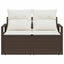 Havemøbelsofa med pude 120 x 62 x 69 cm polyrattan