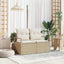 Havemøbelsofa med pude 120 x 62 x 69 cm polyrattan