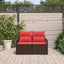 Havemøbelsofa med pude 120 x 62 x 69 cm polyrattan