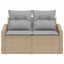 Havemøbelsofa med pude 123 x 62 x 69 cm polyrattan