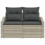 Havemøbelsofa med pude 123 x 62 x 69 cm polyrattan