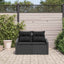 Havemøbelsofa med pude 123 x 62 x 69 cm polyrattan