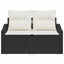 Havemøbelsofa med pude 123 x 62 x 69 cm polyrattan