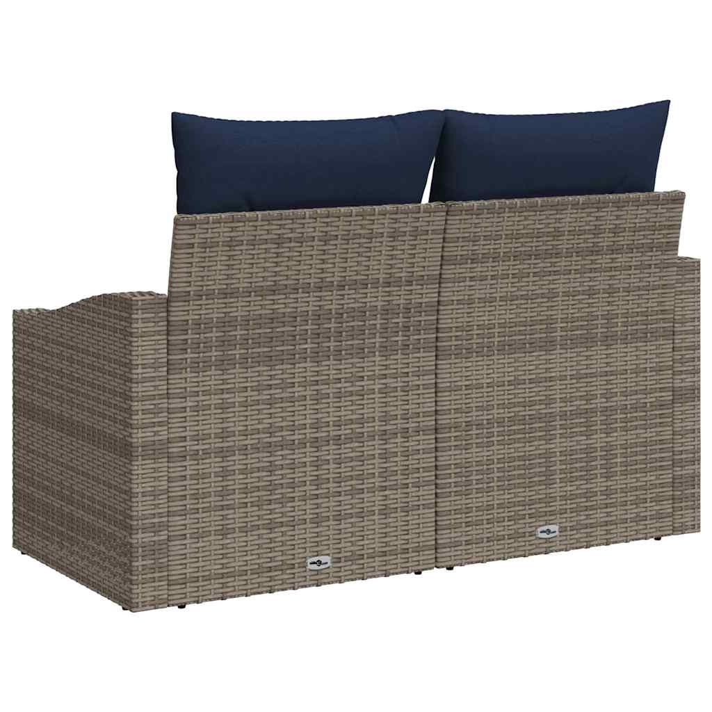 Havemøbelsofa Grå 123 x 62 x 69cm polyrattan