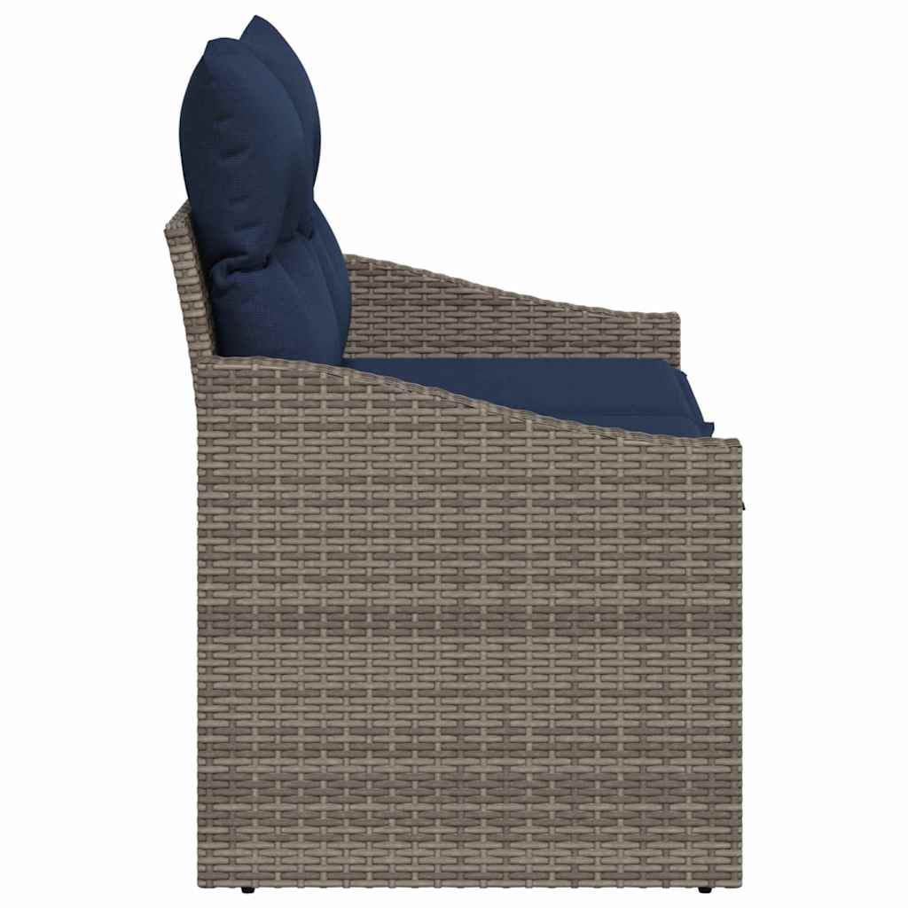 Havemøbelsofa Grå 123 x 62 x 69cm polyrattan