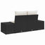 Havemøbelsofa med pude Sort 184 x 62 x 69 cm polyrattan