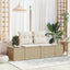 Havemøbelsofa med pude Beige 184 x 62 x 69 cm polyrattan