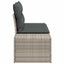 Havemøbelsofa med pude Grå 184 x 62 x 69 cm polyrattan