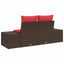 Havemøbelsofa med pude 184 x 62 x 69 cm polyrattan