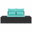 Havemøbelsofa med pude 184 x 62 x 69 cm polyrattan