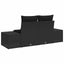 Havemøbelsofa med pude Sort 184 x 62 x 69 cm polyrattan