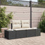 Havemøbelsofa med pude Sort 184 x 62 x 69 cm polyrattan