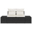 Havemøbelsofa med pude Sort 184 x 62 x 69 cm polyrattan