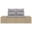 Havemøbelsofa med pude Beige 184 x 62 x 69 cm polyrattan