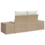Havemøbelsofa med pude Beige 184 x 62 x 69 cm polyrattan