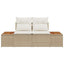 Havemøbelsofa Beige 184 x 62 x 85cm polyrattan