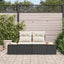 Havemøbelsofa Sort 184 x 62 x 85cm polyrattan