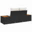 Havemøbelsofa Sort 184 x 62 x 85cm polyrattan