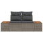 Havemøbelsofa Grå 184 x 62 x 85cm polyrattan