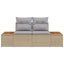 Havemøbelsofa Beige 184 x 62 x 85cm polyrattan