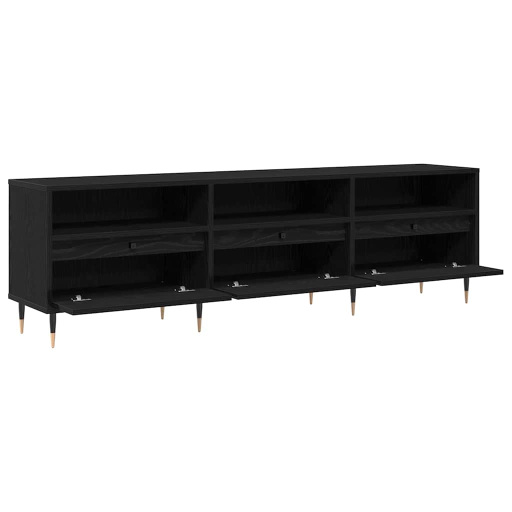 TV-skab Sort eg 150 x 30 x 45 cm Konstrueret træ