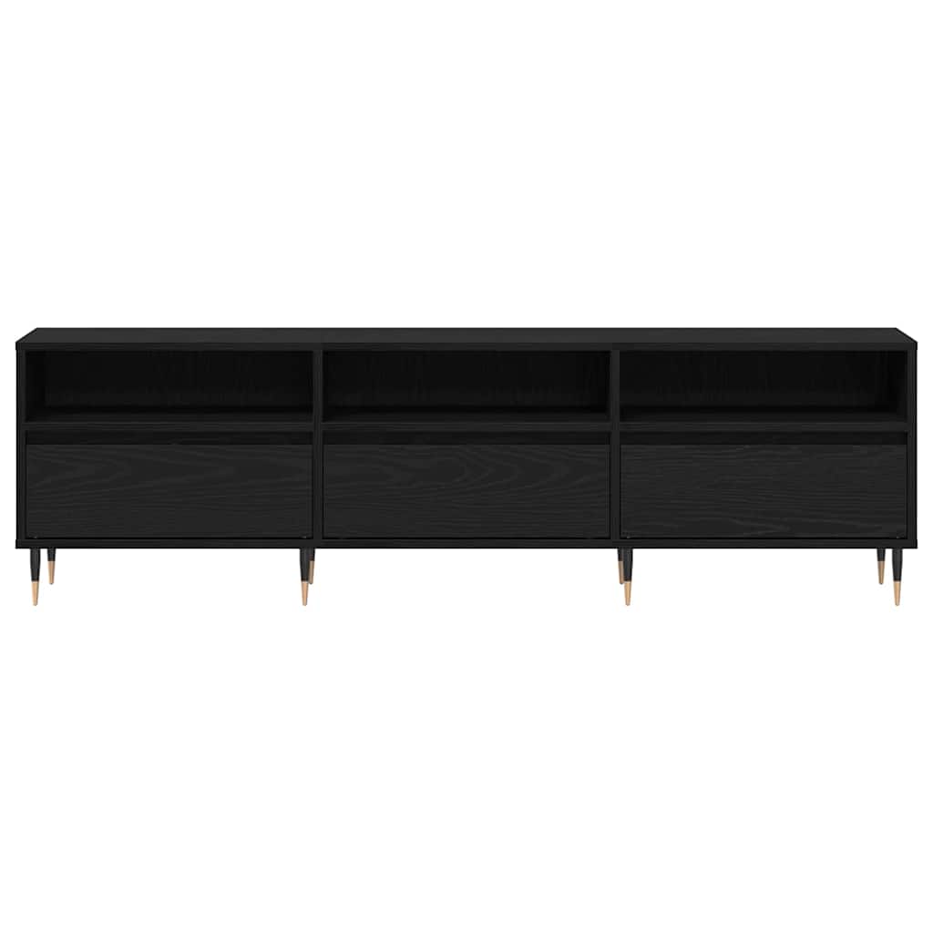 TV-skab Sort eg 150 x 30 x 45 cm Konstrueret træ