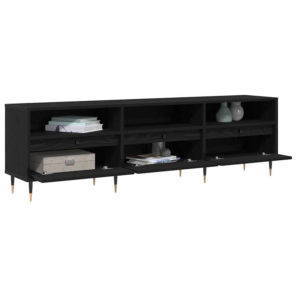 TV-skab Sort eg 150 x 30 x 45 cm Konstrueret træ