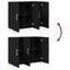 Sideboard Sort eg 90 x 34 x 80 cm Konstrueret træ