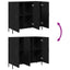Sideboard Sort eg 90 x 34 x 80 cm Konstrueret træ