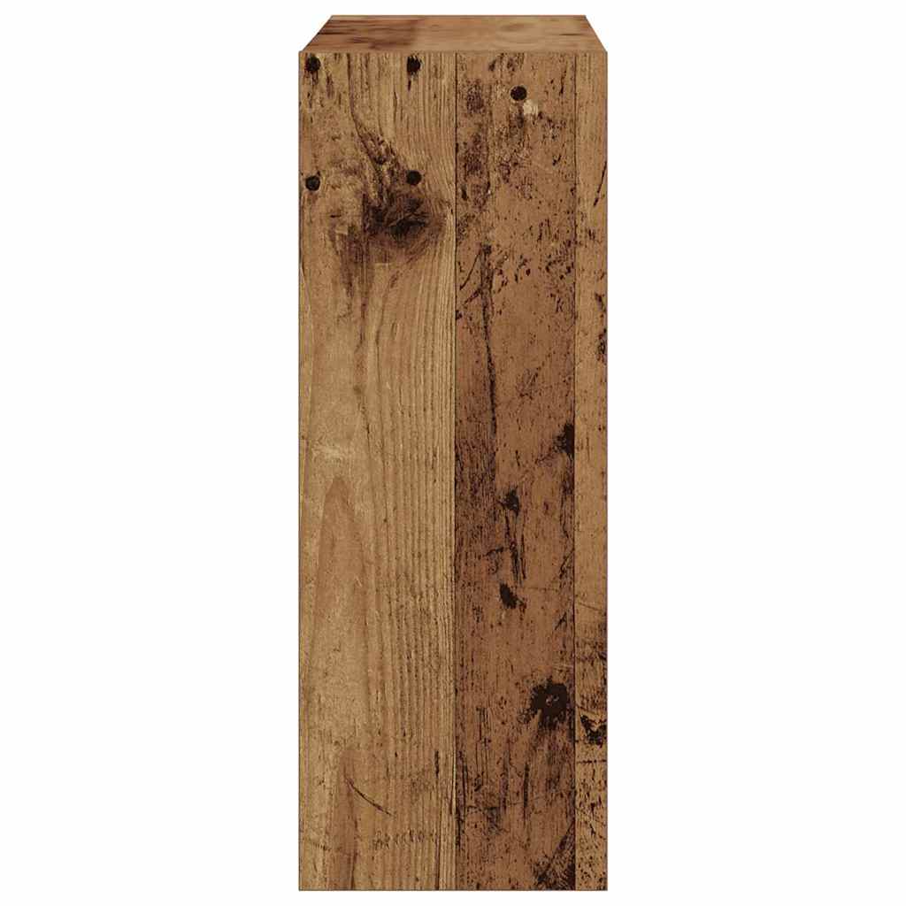 Sko skab med hylde Gammelt træ 60 x 21 x 57 cm Konstrueret træ