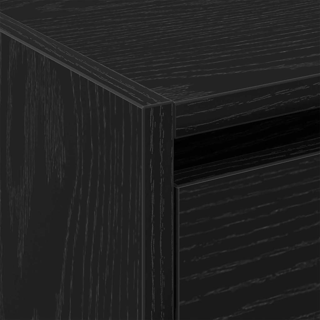 Sko skab med hylde Sort eg 60 x 21 x 57 cm Konstrueret træ