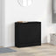 Sko skab med hylde Sort eg 60 x 21 x 57 cm Konstrueret træ